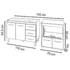 Balcão Armário Cozinha Gabinete De Pia 120 Cm Bruna E Balcão