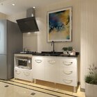 Balcão Armário Cozinha Gabinete De Pia 120 Cm Bruna E Balcão