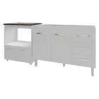 Balcão Armário Cozinha Gabinete De Pia 120 Cm Bruna E Balcão