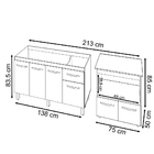 Balcão Armário Cozinha Gabinete De Pia 140 Cm Camila E Balcão