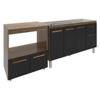 Balcão Armário Cozinha Gabinete De Pia 140 Cm Camila E Balcão