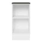 Balcão Armário De Cozinha 100% Mdf 40 Cm 1 Porta Branco/preto