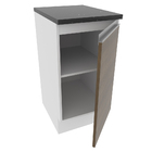 Balcão Armário De Cozinha 100% Mdf 40 Cm 1 Porta Branco/rusti