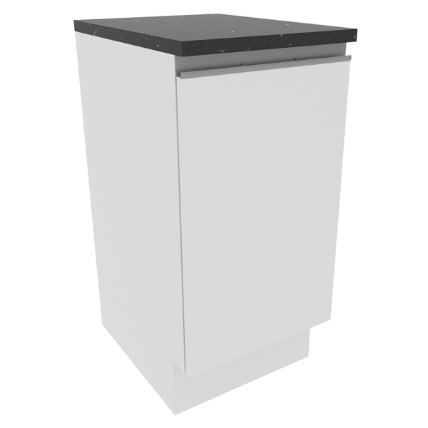 Balcão Armário De Cozinha 100% Mdf 40 Cm 1 Porta Porta Branco