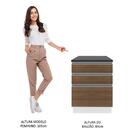 Balcão Armário De Cozinha 100% Mdf 60 Cm 3 Gavetas Branco/rus