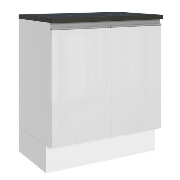 Balcão Armário De Cozinha 100% Mdf 70 Cm 2 Portas Frentes Bra