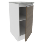 Balcão Armário De Cozinha 35 Cm 1 Porta Branco/rustic Glamy M