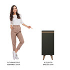 Balcão Armário De Cozinha 35 Cm 1 Porta Preto Reims Madesa