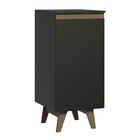 Balcão Armário De Cozinha 35 Cm 1 Porta Preto Reims Madesa