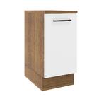 Balcão Armário De Cozinha 35 Cm 1 Porta Rustic/branco Agata M