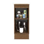 Balcão Armário De Cozinha 35 Cm 1 Porta Rustic/branco Agata M