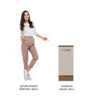 Balcão Armário De Cozinha 35 Cm 1 Porta Rustic/crema Agata Ma