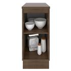 Balcão Armário De Cozinha 35 Cm 1 Porta Rustic/preto Glamy Ma