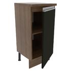 Balcão Armário De Cozinha 35 Cm 1 Porta Rustic/preto Glamy Ma