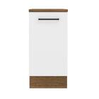 Balcão Armário De Cozinha 40 Cm 1 Porta Rustic/branco Agata M