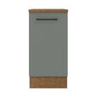 Balcão Armário De Cozinha 40 Cm 1 Porta Rustic/cinza Agata Ma