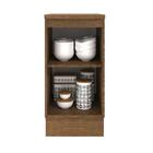 Balcão Armário De Cozinha 40 Cm 1 Porta Rustic/preto Agata Ma