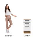 Balcão Armário De Cozinha 40 Cm 3 Gavetas Rustic/branco Agata