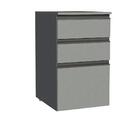 Balcão Armário De Cozinha 40 Cm 3 Gavetas Suspenso Cinza Nice