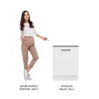 Balcão Armário De Cozinha 60 Cm 1 Porta Branco Agata Madesa