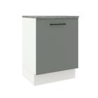 Balcão Armário de Cozinha 60 cm 1 Porta Branco/Cinza Agata Ma