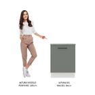 Balcão Armário de Cozinha 60 cm 1 Porta Branco/Cinza Agata Ma