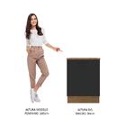 Balcão Armário De Cozinha 60 Cm 1 Porta Rustic/preto Agata Ma