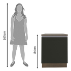 Balcão Armário De Cozinha 60 Cm 1 Porta Rustic/preto Glamy Ma