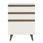 Balcão Armário De Cozinha 60 Cm 3 Gavetas Branco Reims Madesa