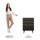 Balcão Armário De Cozinha 60 Cm 3 Gavetas Preto Reims Madesa