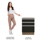 Balcão Armário De Cozinha 60 Cm 3 Gavetas Rustic/preto Glamy