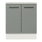 Balcão Armário De Cozinha 70 Cm 2 Portas Branco/cinza Agata M
