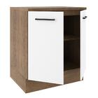Balcão Armário De Cozinha 70 Cm 2 Portas Rustic/branco Agata