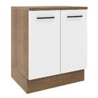 Balcão Armário De Cozinha 70 Cm 2 Portas Rustic/branco Agata