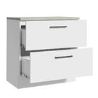 Balcão Armário De Cozinha 80 Cm 2 Gavetas Branco Agata Madesa