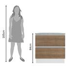 Balcão Armário De Cozinha 80 Cm 2 Gavetas Branco/rustic Glamy