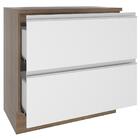 Balcão Armário De Cozinha 80 Cm 2 Gavetas Rustic/branco Glamy