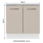 Balcão Armário De Cozinha 80 Cm 2 Portas Branco/crema Agata M