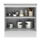 Balcão Armário De Cozinha 80 Cm 2 Portas Branco/crema Agata M