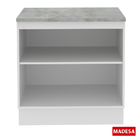 Balcão Armário De Cozinha 80 Cm 2 Portas Branco Glamy Madesa