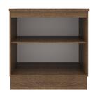 Balcão Armário De Cozinha 80 Cm 2 Portas Rustic/branco Agata