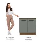 Balcão Armário De Cozinha 80 Cm 2 Portas Rustic/cinza Agata M