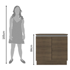 Balcão Armário De Cozinha 80 Cm 2 Portas Rustic Glamy Madesa