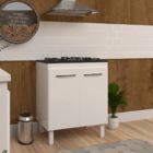 Balcão Armário De Cozinha  Para Fogão Cooktop 5 Bocas Fran Mo