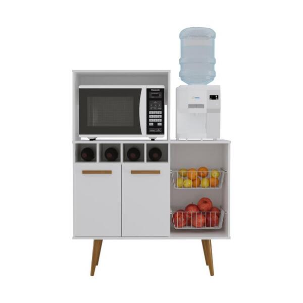 Balcão Armário De Cozinha C/ Fruteira 1 Nicho E Adega Nube -