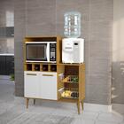 Balcão Armário De Cozinha C/ Fruteira 1 Nicho E Adega Nube -