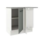 Balcão Armário De Cozinha De Canto 1 Porta Branco/cinza Agata