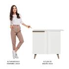 Balcão Armário De Cozinha De Canto 1 Porta Branco Reims Madesa