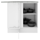 Balcão Armário De Cozinha De Canto 1 Porta Branco/rustic Glam