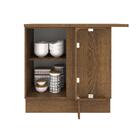 Balcão Armário De Cozinha De Canto 1 Porta Rustic/crema Agata